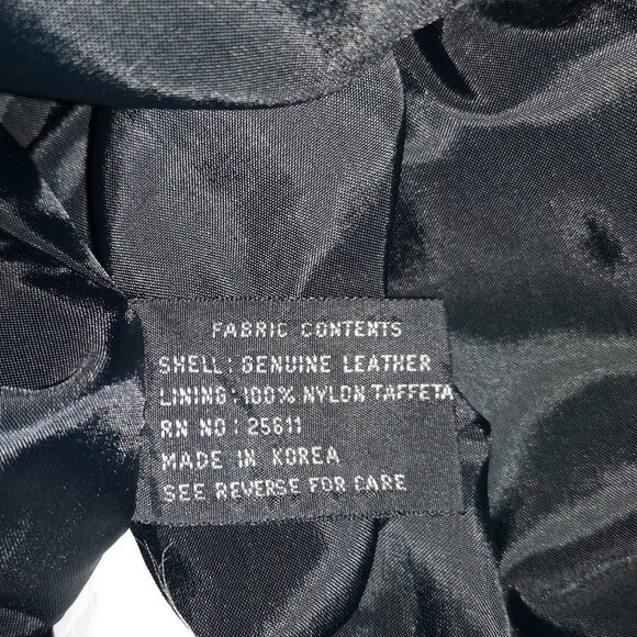 Vintage Avanti Men's Size Medium Button Closure Black Leather Jacket - Picture 4 of 7